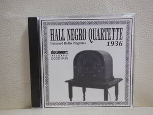 [CD] HALL NEGRO QUARTETTE / 1936