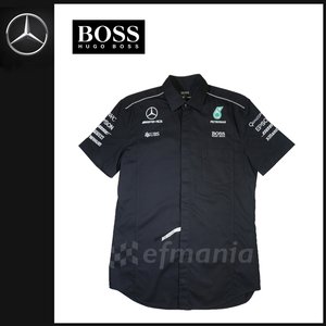 【非売品】 2017 メルセデスAMG F1チーム支給品ブラック・シャツ L HUGO BOSS★ハミルトン ボッタス 日本GP