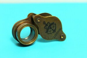  rare antique Jones London magnifier pocket magnifier brass made brass weight feeling Vintage magnifier 