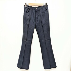 W33 デッドストック Levi's STA-PREST スタプレ 646 70s VINTAGE フレア ブーツカット パンツ ネイビー NUVO FLARES フラッシャー