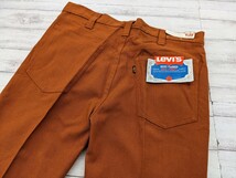 W34 デッドストック Levi's STA-PREST リーバイス スタプレ 646 70s VINTAGE フレア ブーツカット パンツ オレンジ NUVO FLARES_画像4