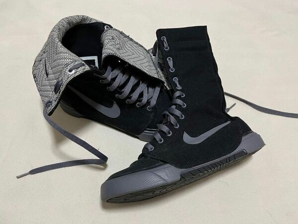 ナイキ/NIKE　エアサバク ハイ　WMNS AIR SABAKU HIGH　キャンバススニーカー　黒　24.0 zoom Air