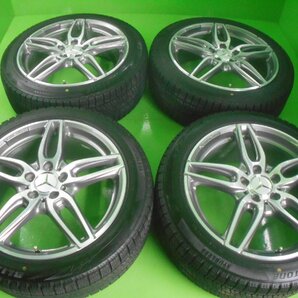 PCD112 ベンツ AMG W176純正 A1764010700 7.5j/+52 ハブ約67㎜ ブリヂストン VRX2 225/45R18 製造21年 約9分山 4本セット! 中古 Aクラスの画像1