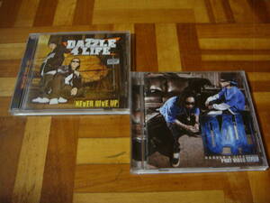 廃盤!DAZZLE 4 LIFE『NEVER GIVE UP』と『PHAT VIBES』の2枚セット!DS455 G.CUE TOKONA-X AK-69 PUNPEE 5lack PSG 志人 呂布カルマ ZORN