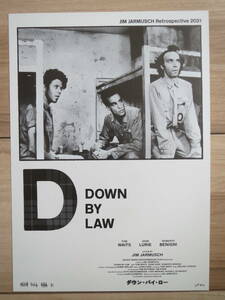 映画チラシ JIM JARMUSCH Retrospective 2021 DOWN BY LAW 洋画 劇場版ちらし ジム・ジャームッシュ ダウン・バイ・ロ― トム・ウェイツ