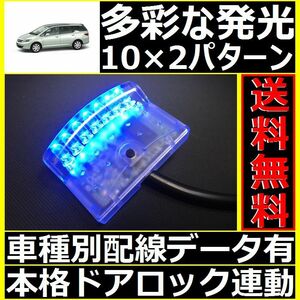 ホンダ エアウェイブ GJ1,GJ2配線情報付■LEDスキャナー青 ブルー 純正キーレス連動■本格ダミーセキュリティ バラッドよりお薦め