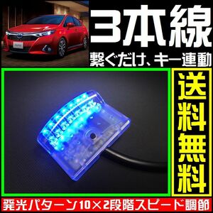  Toyota SAI носорог .# синий,LED сканер #3шт.@ линия .. только макет охранной сигнализации -*varad такой как стеклоочиститель .HONET.. подключение возможность 