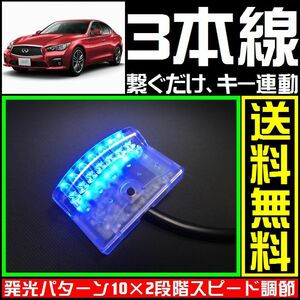 日産 スカイラインに■青,LEDスキャナー■3本線だけ ダミー セキュリティー★VARADのようにHONETやCLIFFORDへも接続可能