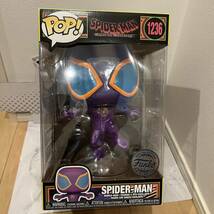 限定FUNKO POP! スパイダーバース2 マイルス　ブラックライト　特大_画像1