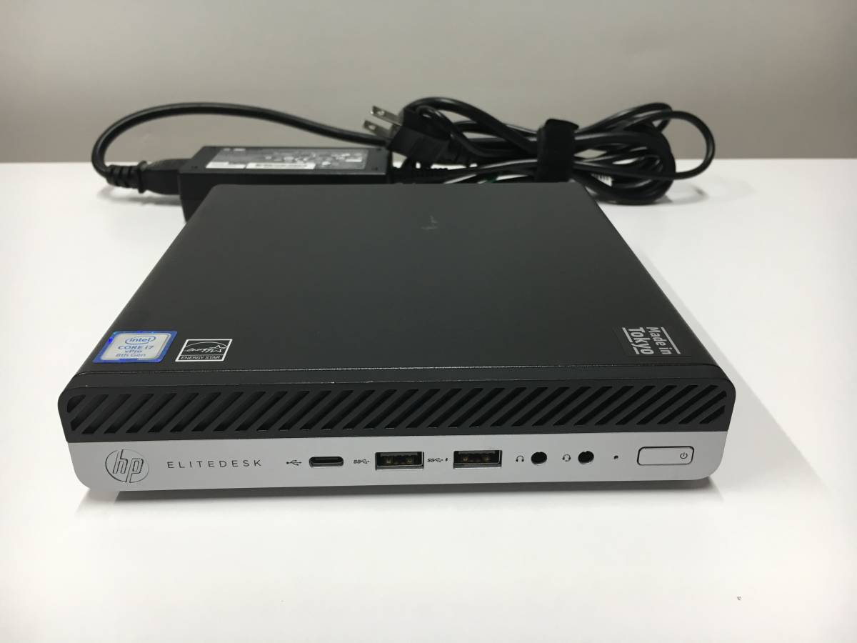 20555)HP EliteDesk 800 G4 DM 35W 搭載Intel Core i7-8700T 2.40GHz