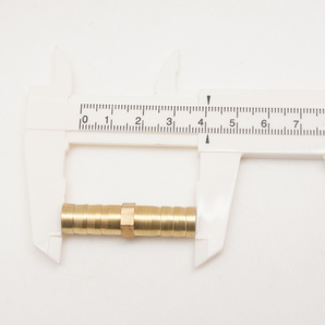 真鍮銅 ホースジョイントパイプ ストレート 外径8ｍｍ 2個入れの画像2