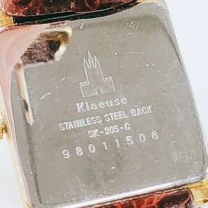 KLAEUSE クロイゼ SK-205-C 腕時計 クウォーツ 24K PLATED 時計 ヴィンテージ 2針 黒文字盤 アクセ アクセサリー アンティーク レトロの画像9