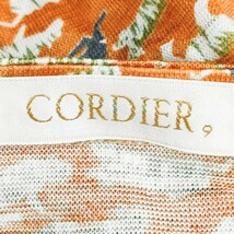 【未使用 タグ付き】cordier コルディア セットアップ 上下 半袖シャツ 膝丈スカート オレンジ 猫 トラ トップス ボトムス 昭和レトロ A-8_画像9