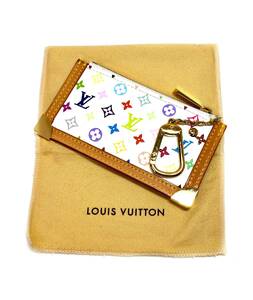 【即決/美品】 LOUIS VUITTON ヴィトン モノグラム マルチカラー ポシェット クレ コインケース 小銭入れ ホワイト系 M92655 