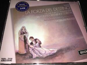 廃盤 3CD ヴェルディ 運命の力 テバルディ デル・モナコ シミオナート プラデッリ ローマ Verdi Forza Destino Monaco Tebaldi
