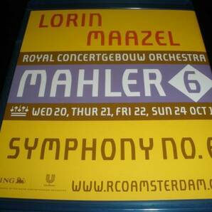 ブルーレイ マゼール マーラー 6番 悲劇的 コンセルトヘボウ アムステルダム ライヴ ロリン 美 Mahler Symphony Maazel blu-ray BDの画像1