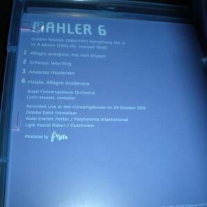 ブルーレイ マゼール マーラー 6番 悲劇的 コンセルトヘボウ アムステルダム ライヴ ロリン 美 Mahler Symphony Maazel blu-ray BDの画像3