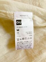 GU シアーコーデ オーバーサイズ 半袖 シャツ M-L-XLサイズ位 ベージュ系 透ける レディース 大きめ ゆったりめ シワ加工 上品 トップス A_画像8