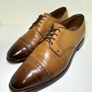 即決/Allen Edmonds/CLIFTON /USA製/アレンエドモンズ/パンチドキャップト/ 茶系 9D 27cm/外羽根/ストレートチップ/革靴/アメリカ