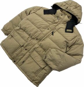 WOOLRICH ☆ フカフカ◎ 最強の保温性◎ ダウンジャケット ダウンパーカー ベージュ L アウトドア アメカジ 古着MIX ウールリッチ■CA202