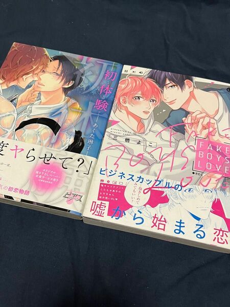 初体験　FAKE BOYS LOVE 2冊セット　帯付き　三栖よこ　あくた琳子