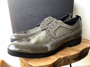 【Bruno Bordese】ブルーノボルデーゼ　エナメルレザー　ウイングチップシューズ　ドレスシューズ　46/31ｃｍ程度