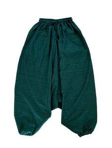 [ new goods ] sarouel pants Aladdin pants with pocket ethnic unisex dark green 