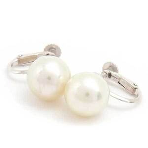 tasaki earrings lady's pearl 9.9mm white gold TASAKI 750WG used 