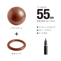 SAKURAI erugam 固定リング付きバランスボール 腰にイイス 55cm 54145_画像3