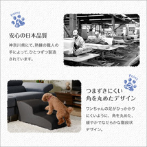 日本製ドッグステップPVCレザー、犬用階段2段タイプ lonis-レーニス- ピンク_画像5