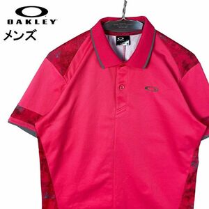 OAKLEY オークリー メンズ 半袖ポロシャツ ピンク M ゴルフウェア 2307‐NP-2651-G02
