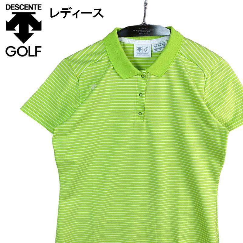 DESCENTE GOLF デサントゴルフ中田英寿 半袖ポロシャツ ボーダー柄