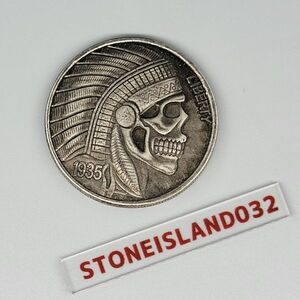  Indy a Skull coin memory coin silver plating coin collection skeleton skull coin replica series memory silver A534