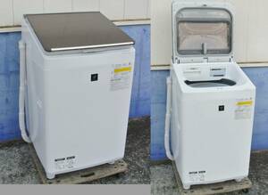 洗濯10㎏・乾燥5㎏タイプです！　2020年製造　SHARP（シャープ）　10㎏縦型洗濯乾燥機　ES-PT10D-T　ブラウン