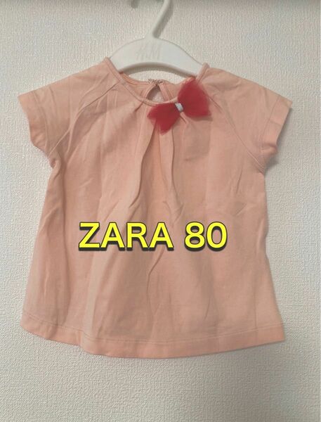 ZARA トップス 半袖Tシャツ 80 リボン付き