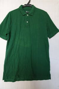 GAP/ギャップ/半袖ポロシャツ/CLASSIC FIT/鹿の子素材/無地/シンプル/裾サイドスリット/カジュアル/緑/グリーン/Sサイズ(7/4R)