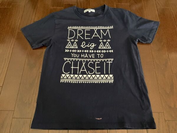 【USED】L☆B works 半袖 Tシャツ ネイビー Mサイズ