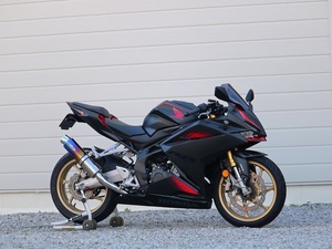 新品 WR’S CBR250RR 2020～ (2BK-MC51) フルエキ ラウンドタイプ 焼き色チタンサイレンサー仕様 LS1240JM ダブルアールズ マフラー