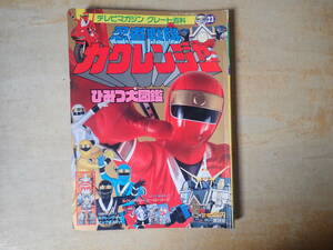 【A18D】忍者戦隊カクレンジャー　ひみつ大図鑑　ポスター・カード付き　テレビマガジングレート百科