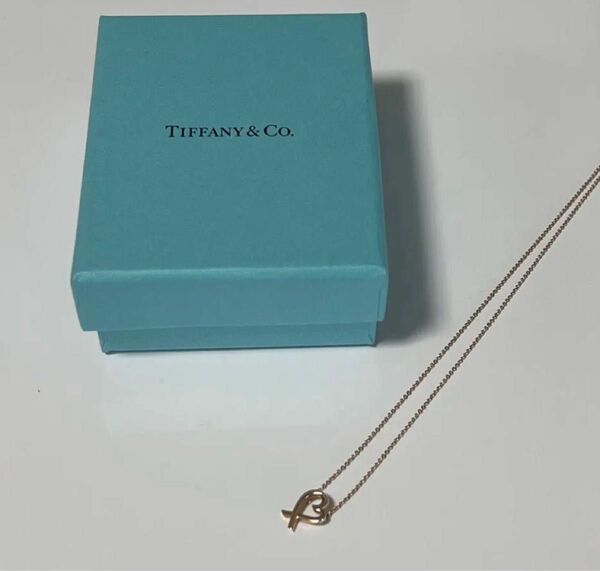 ラビングハートペンダント/Tiffany/18Kローズゴールドのペンダント（スモール）チェーン長さ 約41cm　定価147.400