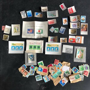レトロ切手 未使用・使用済どちらもあります。昭和40年代未使用切手 記念切手 まとめ売り 万博