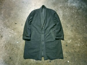 COMME des GARCONS HOMME 80s リブカラーチェスターコート 1980s コムデギャルソンオム