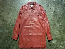 COMME des GARCONS HOMME SP 94AW シープスキン ウエスタンロングシャツ 1994AW AD1994 コムデギャルソンオムスペシャル 羊革 レザーシャツ_画像3