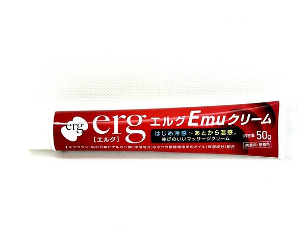 エルグ・Emuクリーム ５０ｇ（回復力抜群のエミューオイルでスポーツマッサージ！）