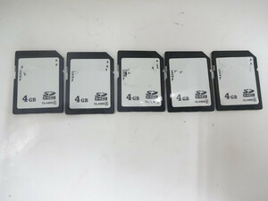 １円～　SDHCメモリカード　4GB　5枚セット 中古動作品