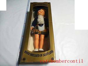 送料無料(ゆうパック) 人形 イギリス人形 A DUNEDIN DOLL HAND DRESSED IN SCOTLAND