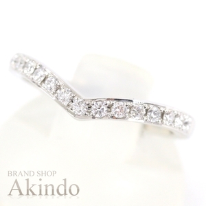 アイプリモ I-PRIMO リング 指輪 ハトゥール ダイヤモンド ハート＆キューピッド プラチナ Pt950 0.18ct 8号 結婚 マリッジ V字