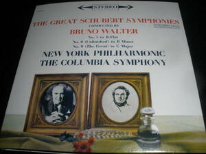 ワルター シューベルト 交響曲 第9番 グレート 8 未完成 5 コロンビア ニューヨーク・フィル ステレオ 新規 リマスター オリジナル 紙 美品