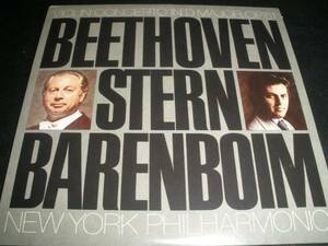 スターン バレンボイム ベートーヴェン ヴァイオリン協奏曲 ニューヨーク・フィルハーモニック リマスター オリジナル 紙 美品