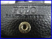 2307★M-378★ラルフローレン　ポロ　RALPH LAUREN POLO　BOX小銭入れ　シュリンクレザー　黒　中古品_画像5